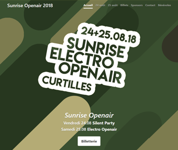 Siteweb du Sunrise Openair